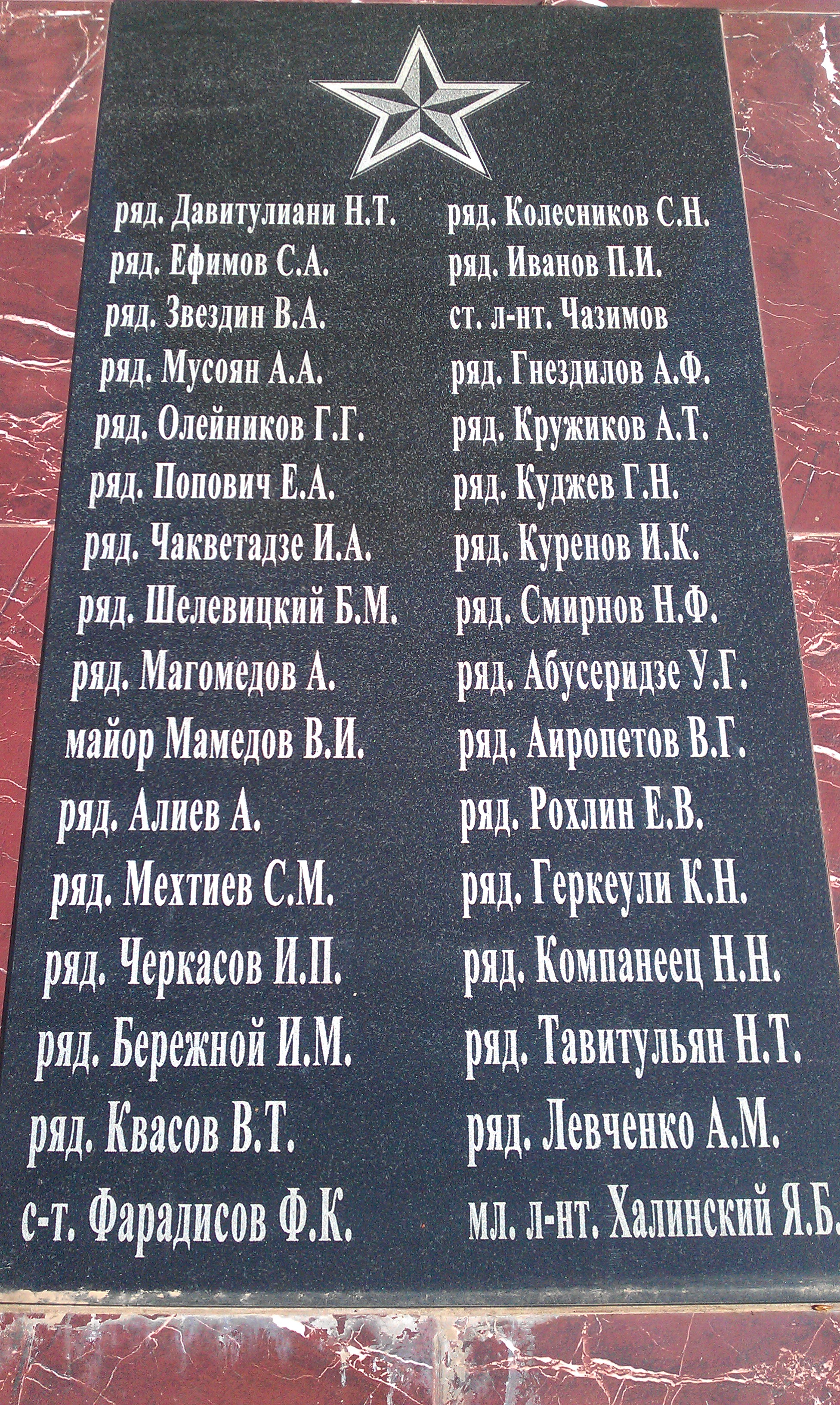 Списки погибших краснодарский край